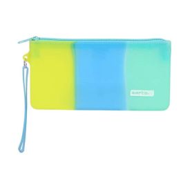 Safta Portatodo Plano Silicona Tricolor Amarillo Azul Verde 21x10,5x2cm