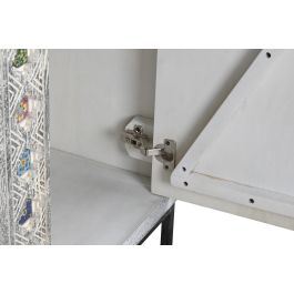 DKD Home Decor Armario Blanco Gris Mango Mango 38 x 150 x 90 cm