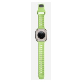 Nomad Sport Band para Apple Watch Series 9 / Ultra (46mm/49mm) - Glow - Correa Deportiva Ajustable de Caucho Verde Claro