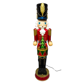 DKD Home Decor Figura Decorativa Navideña Tradicional Musical y con Movimiento, Iluminación LED, de Resina, Multicolor, 108 cm Precio: 182.79000036. SKU: B12CEK2KD8