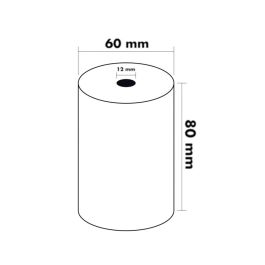 Rollo Sumadora Termico Q-Connect 80 mm Ancho X 60 mm Diametro Sin Bisfenol A Papel De 70 gr-M2 10 unidades