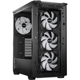 be quiet! Pure Base 501 LX Negra Torre PC Midi con Ventana Lateral, Iluminación RGB y 3x120mm Fans. Soporte ATX y USB-C.