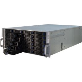Inter-Tech 4U-4424 Rack Servidor, ATX/EATX/mATX/Mini-ITX/EEB, 27 Bahías (1x 3.5", 26x 2.5" Hot-Swap), Negro/Plata, 4U