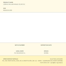 Fac Cerrojo tradicional de sobreponer con cilindro 300-r/80, niquel, F01105