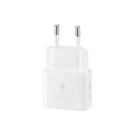 Samsung EP-T2510XWEGEU Cargador de Pared Rápido 25W con Puerto USB-C Blanco y Cable de Carga USB-C a USB-C Blanco