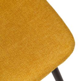 Silla Mostaza Tejido-Metal Salón 43 X 52 X 87 cm