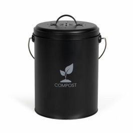 Livoo MES154N Cubo de compostaje de cocina negro de 6 litros