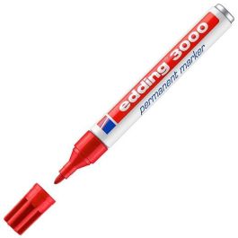 Edding Marcador Permanente 3000 Rojo (Set de 10) - Marcador de tinta indeleble para múltiples superficies, grosor de trazo 1.5-3mm, resistente al agua y roce. (Set de 10) Precio: 21.49999995. SKU: S8421277