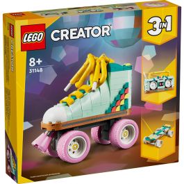 LEGO 31148 Creator Patines Retro 3en1, Set de Juguete Construible con Mini-Patineta y Boombox, Decoración Retro