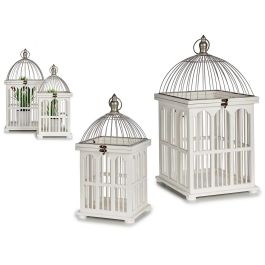 Set 2 Jaulas de Madera Blanca Giftdecor - 30x30x59 cm y 22.5x22.5x48 cm Precio: 62.50000053. SKU: S3607842