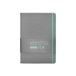 Antartik Cuaderno A5 Tapa Dura Hojas Cuadriculadas Gris y Turquesa 100 Hojas 80gr FSC
