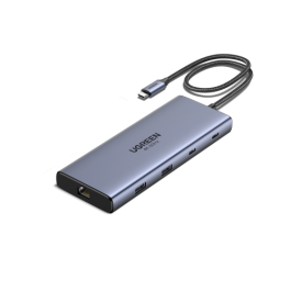 UGREEN REVODOK PRO 45380 Hub USB C 10 en 1, 2x HDMI 4K@60Hz, 2x USB-C 10Gbps, Ethernet Gigabit, Carga PD 100W, Lector SD/TF, Gris Precio: 66.50000038. SKU: B1EXEYPR3N