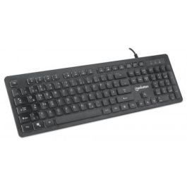 MANHATTAN 179485 Teclado Gaming Ultraplano USB con Retroiluminación LED RGB Negro