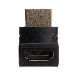 Lindy Adaptador HDMI Macho a Hembra 90 Grados Ángulo Recto Arriba, Soporta 4K UHD 3840x2160@60Hz para Espacios Reducidos
