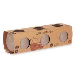 Set 3 Macetas Reserva Agua 9,5 Cm Taupe Ibergarden (6 Unidades) Set 3 Macetas Reserva Agua 9,5 Cm Taupe Ibergarden (6 Unidades)