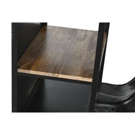 DKD Home Decor Mesa de Estilo Industrial Loft Hecha a Mano de Hierro y Madera de Mango Negro Marrón con 1 Estantería 72x110x116 cm DKD Home Decor Mesa de Estilo Industrial Loft Hecha a Mano de Hierro y Madera de Mango Negro Marrón con 1 Estantería 72x110x116 cm