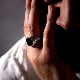 Anillo Hombre Albert M. WSOX00075.S-28 Negro 28