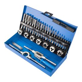 Workpro: Juego de 32 Machos y Terrajas Métricas para Reparación de Roscas Internas y Externas, con Caja de Metal Precio: 43.79000043. SKU: B1577HST37