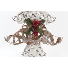 DKD Home Decor Árbol de Navidad Alpina con Luz LED, Blanco y Dorado de Ratán, 56x40x20 cm, para Decoración, Pilas AA, Pack 2 DKD Home Decor Árbol de Navidad Alpina con Luz LED, Blanco y Dorado de Ratán, 56x40x20 cm, para Decoración, Pilas AA, Pack 2