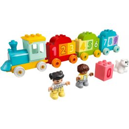 LEGO DUPLO 10954 Tren de los Números Aprende a Contar - Juguete Educativo para Bebés +18 Meses con 10 Bloques Numéricos y Figuras