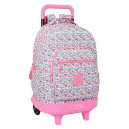 Mochila Safta Grande Con Ruedas Compact Extraibles Safta Reciclado Moos Floresistente 450x330x220 mm