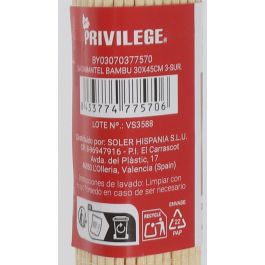Privilege Salvamantel de Bambú 30 x 45 cm, Pack de 3 (24 Unidades)