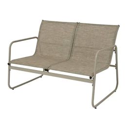 Outdoor Living By Decoris Conjunto Jardín 4 Piezas Modelo Bogotá - Mesa, Banco y 2 Sillas Beige, Estructura Hierro, Textil Repele Agua