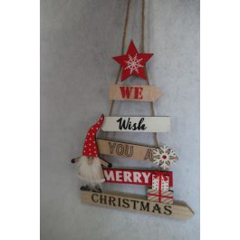 DKD Home Decor Set de 12 Adornos Navideños Colgantes Tradicionales, Decoración Rojo Natural de MDF y Cuerda, 47x27 cm Precio: 24.24114. SKU: B1EJJXGXYF