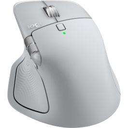 Logitech MX MASTER 4 Ratón Inalámbrico Ergonómico PALE GRAY, Respuesta Háptica, Carga USB-C, Bluetooth, 8000 DPI