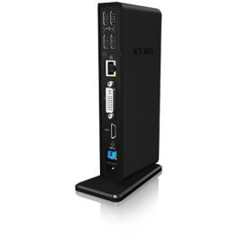 ICY BOX IB-DK2241AC Docking Station USB 3.0 11-en-1 con HDMI/DVI, Ethernet Gigabit y 2K para Doble Monitor