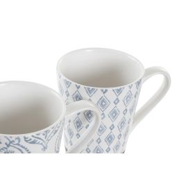 DKD Home Decor Mug Árabe Set 4 de Gres 300ml con Azulejos Azul Marrón Apto Microondas y Lavavajillas Colección Blue Lianfeng DKD Home Decor Mug Árabe Set 4 de Gres 300ml con Azulejos Azul Marrón Apto Microondas y Lavavajillas Colección Blue Lianfeng