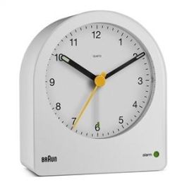 Braun BC-22-W Reloj Despertador Clásico Analógico Blanco con Movimiento Silencioso y Alarma Creciente Precio: 29.49999965. SKU: B1HLJ2CLJK