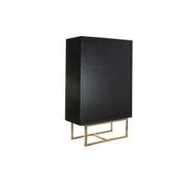DKD Home Decor Armario Oriental Negro de Álamo y Metal Desmontable 110x50x180 cm DKD Home Decor Armario Oriental Negro de Álamo y Metal Desmontable 110x50x180 cm