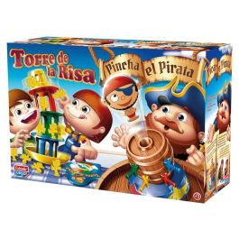Falomir Juego de Mesa Infantil Pincha el Pirata y Torre de la Risa - Pack 2 Juegos para 2 Jugadores, Edad 3+ Años, Cartón y Plástico