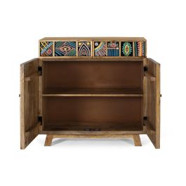 Giner y Colomer Aparador de Madera de Mango 80 cm con 2 Cajones y 2 Puertas