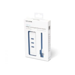 TP-Link UE330 Hub USB 3.0 de 3 Puertos con Ethernet Gigabit RTL8153, Conexión de Red Cableada de 1000 Mbps, Compatible con Windows, Mac, Chrome OS y Linux