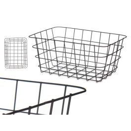 Cesta Metal Negra Nectangular Med Kinvara 30X14CM (6 Unidades) Precio: 20.50000029. SKU: B19DDN4J8T