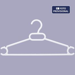 Inde Set de 6 Perchas de Plástico Multiusos Extra Blancas, 36.8 cm Largo x 18.4 cm Ancho x 0.5 cm Alto (8 Cajas) Precio: 9.68999944. SKU: B1KF5AZTG6