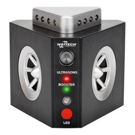 Weitech Repelente 3 en 1 para Roedores Ultrasónico 360°, 2 Altavoces, Sistema Flash con LEDs, Cobertura 300 m², 11x9.5x9.5 cm, 220-240V Precio: 55.1034. SKU: B1BZLA4RBJ