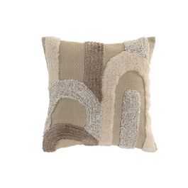 DKD Home Decor Cojín Boho de Algodón Beige 45x45 cm - Pack de 2 Unidades Hecho a Mano con Cremallera Precio: 27.50000033. SKU: B13XTZJSDL