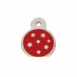 Placa identificativa para collar Imarc PetScribe Passion Rojo Plata