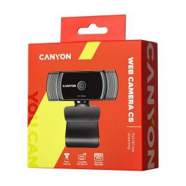 Canyon Webcam C5 Full HD 1080p, Autoenfoque, Micrófono Incorporado, Negro