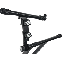 QUIKLOK Soporte Teclado QL642 Formato "X" 2 Niveles Doble Perfil Acero Negro Altura Regulable