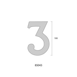 Edm Número 1 Niquel Mate 10cm Fijación Invisible