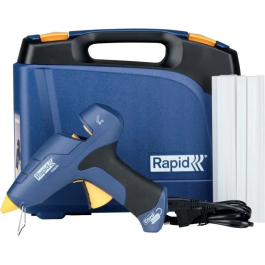 Rapid Pistola de Cola CG270 Inalámbrica con Caja Extraíble y 10 Barras de Pegamento