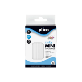 Plico Barras termofusibles mini translúcidas 8 mm x 95 mm Blister 22 Unidades para Pistola Encoladora Bricolaje