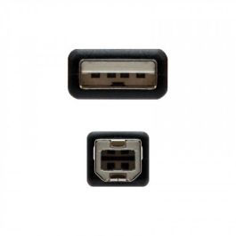 NANO CABLE Cable USB 2.0 A/M - USB 2.0 B/M 1.8M Negro Impresora