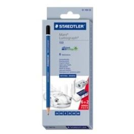Staedtler Mars Lumograph 100 Estuche de cartón con surtido de instrumentos de dibujo artístico, 6 piezas, azul, 61 100 C6 Precio: 15.49999957. SKU: B19Z7HCZW5