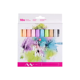 Talens Ecoline Pack 10 Brush Pen Pastel Acuarelables Punta Pincel Precio: 27.89000027. SKU: B1DG2QWCV4
