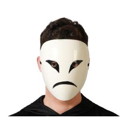 Máscara Rígida Blanca Expresión Enfadada Detalles Negros Halloween Disfraces Precio: 1.49999949. SKU: B1A83JMXVR